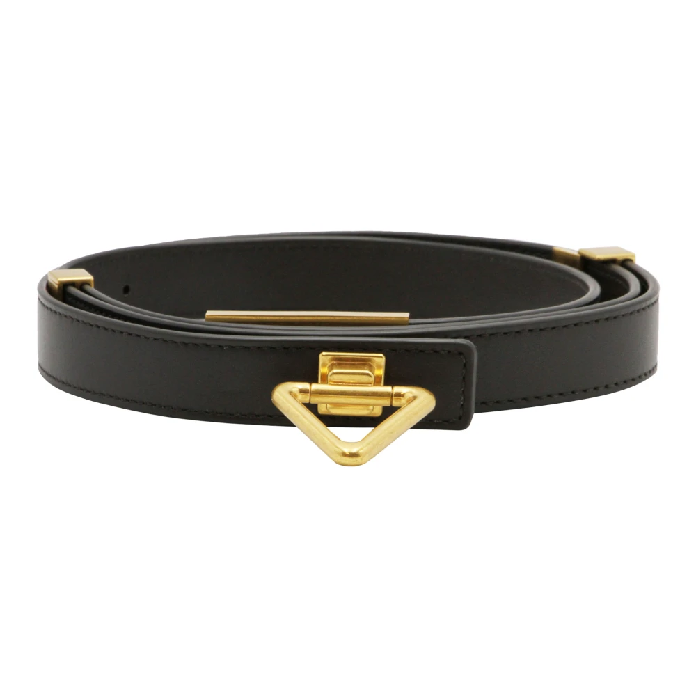 Bottega Veneta Metallic Point Lock Riem Brown Dames