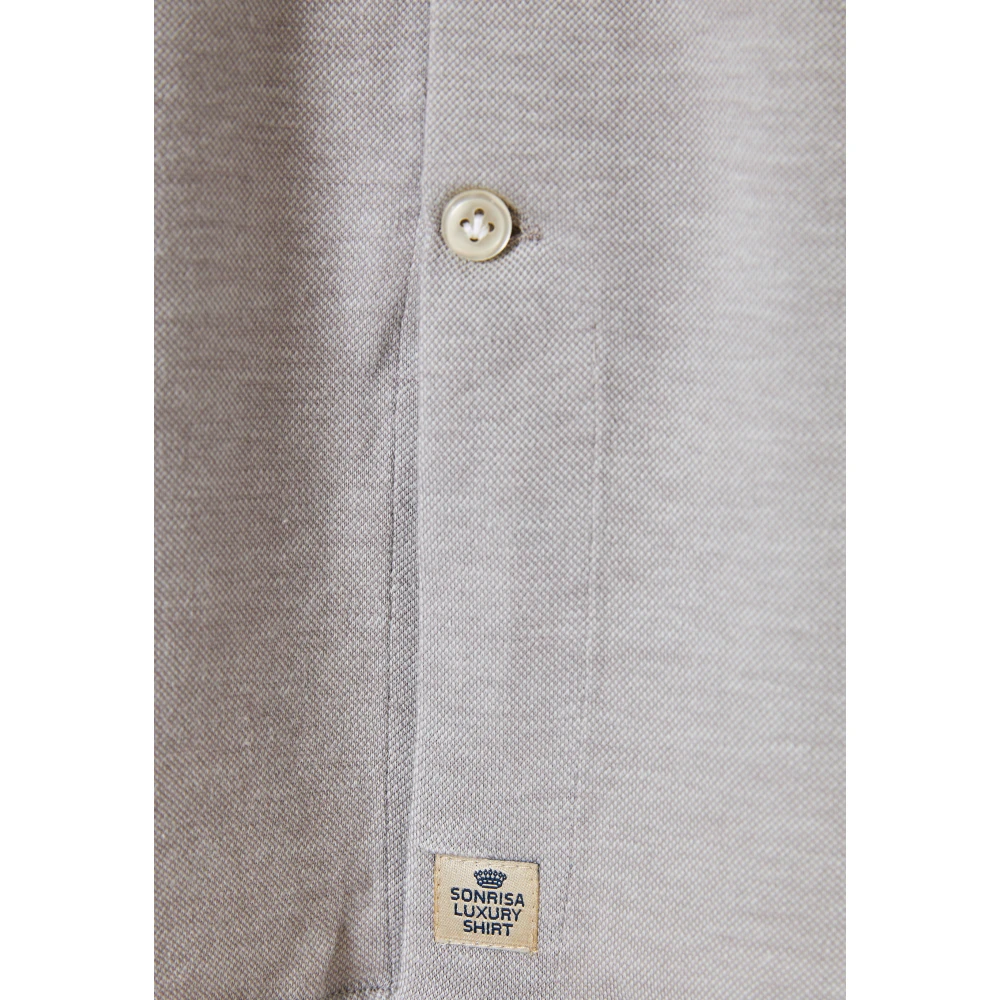 Sonrisa Italiaans Katoen Lyocell Shirt Gray Heren