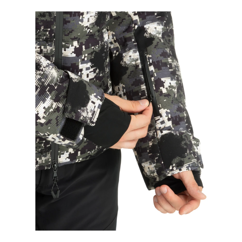 Emporio Armani EA7 Abstract Multicolor Ski Jas met Rits Multicolor Heren
