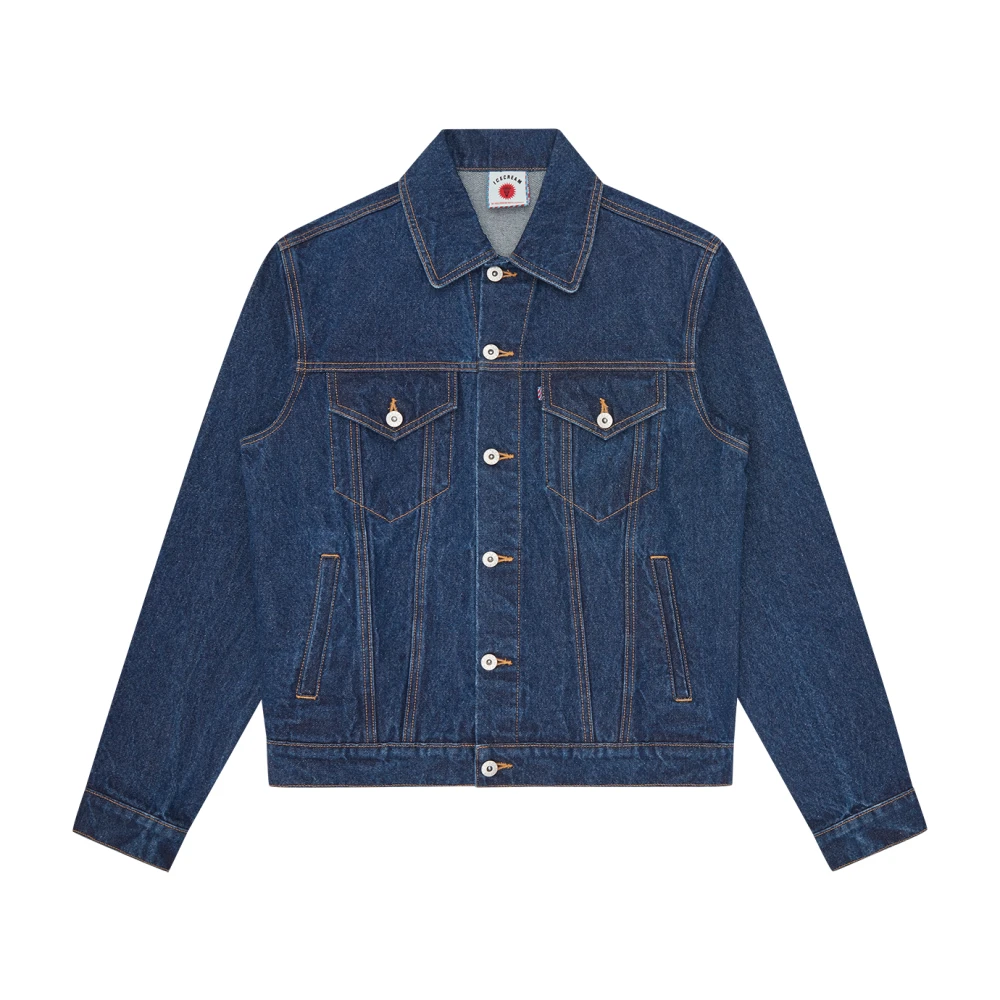 Icecream Men's Blue Running Dog Denim Trucker Jacket