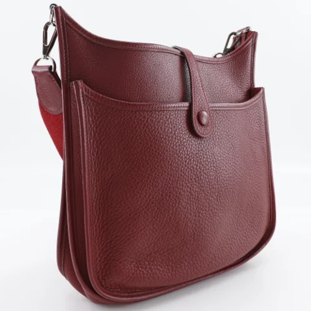 Hermès Vintage Pre-owned Leather shoulder-bags Red Dames