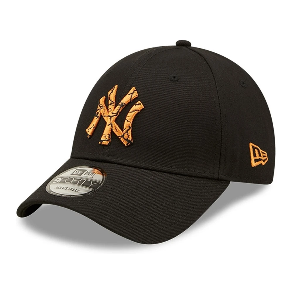 new era Zwarte Yankees Marmer Infill Pet Black Heren
