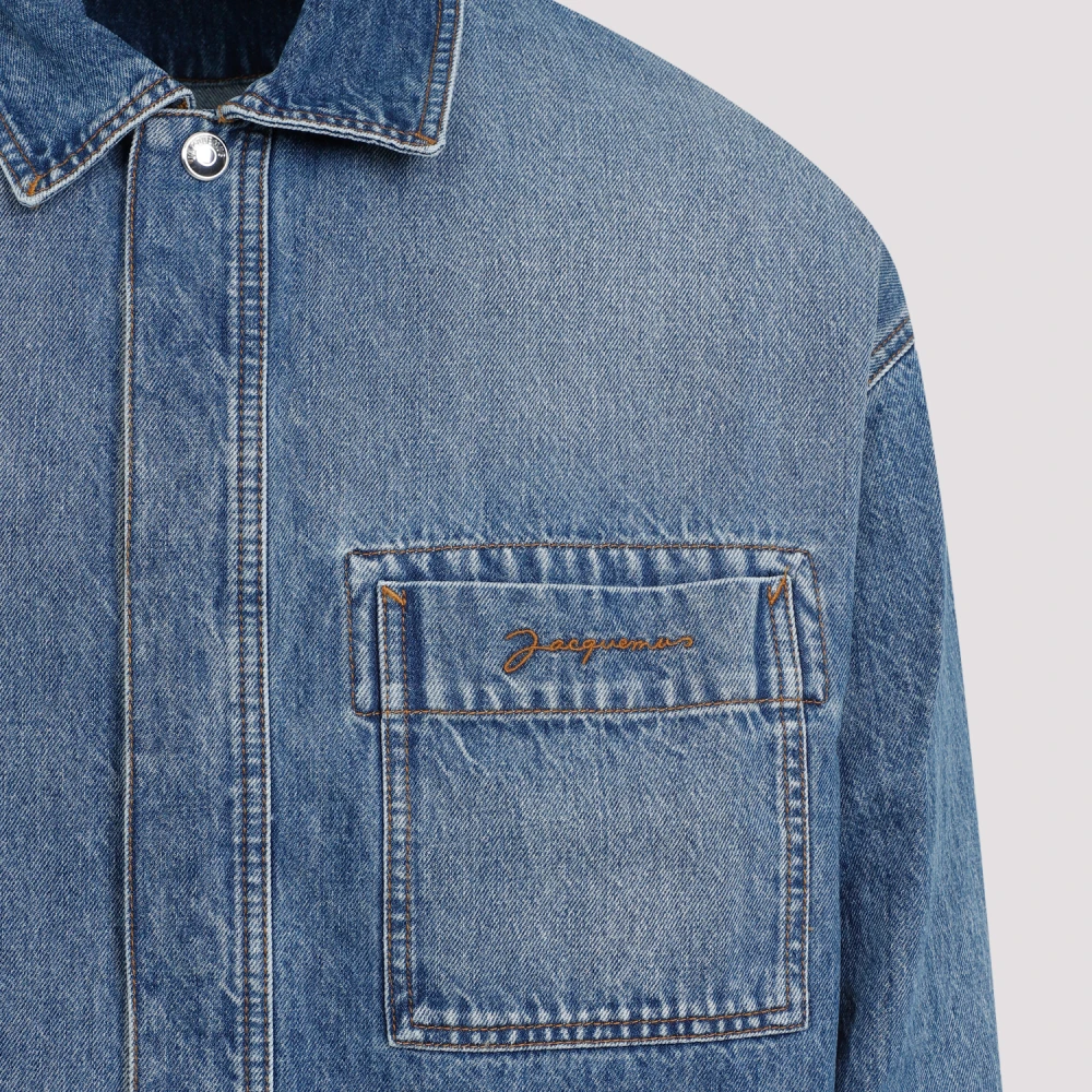 Jacquemus Blauw Katoenen Overhemd Moderne Stijl Blue Heren