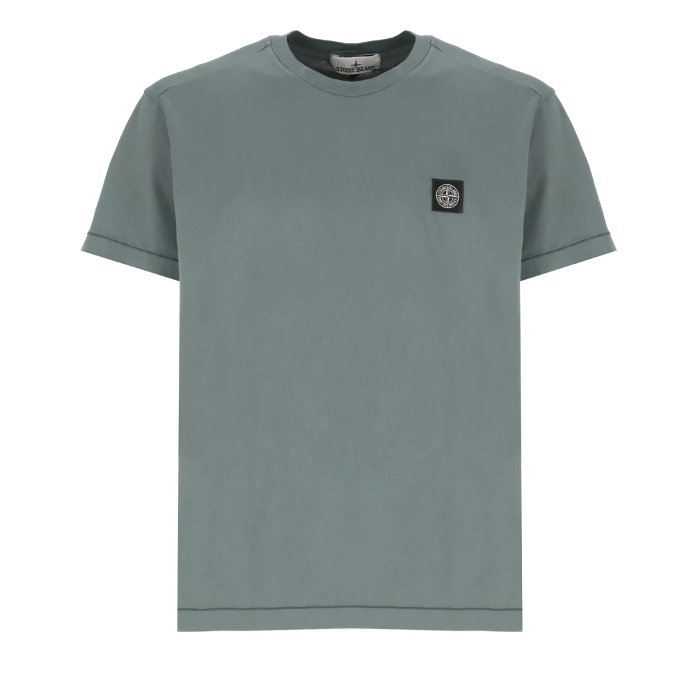 Stone Island Groen Katoenen T-shirt met Logopatch Green Heren