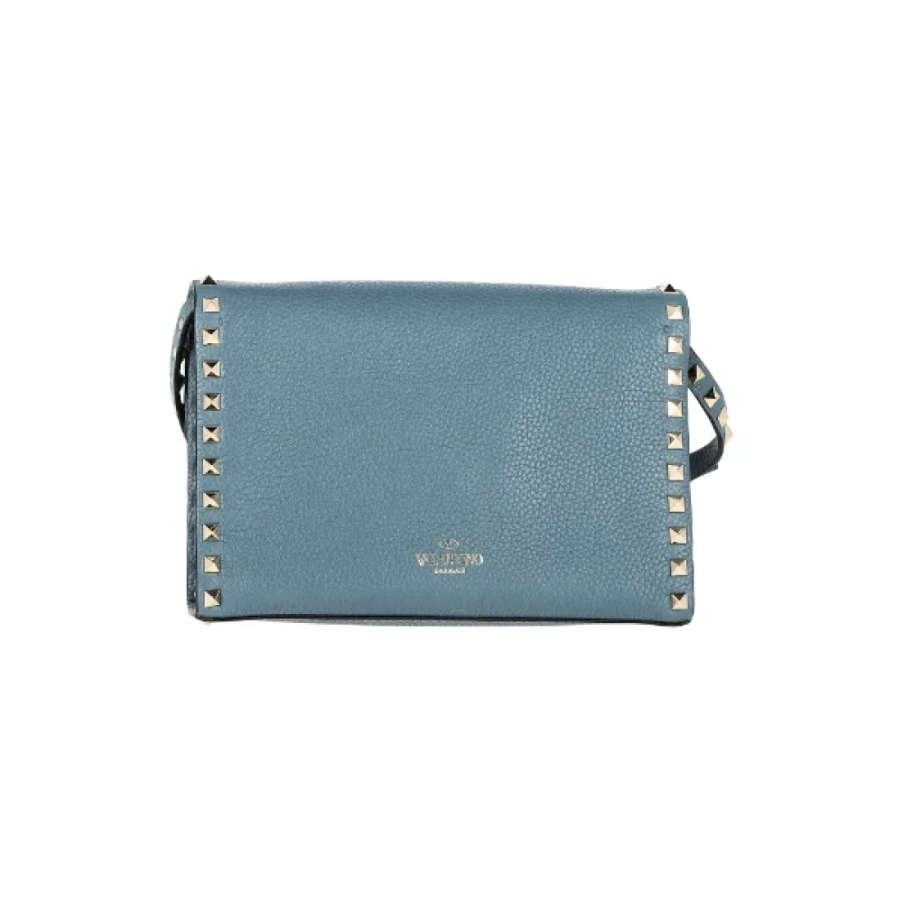 Valentino Vintage Pre-owned Leather crossbody-bags Blue Dames