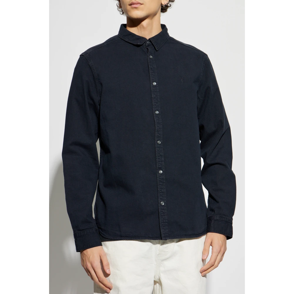 AllSaints Gleason Shirt Blue Heren