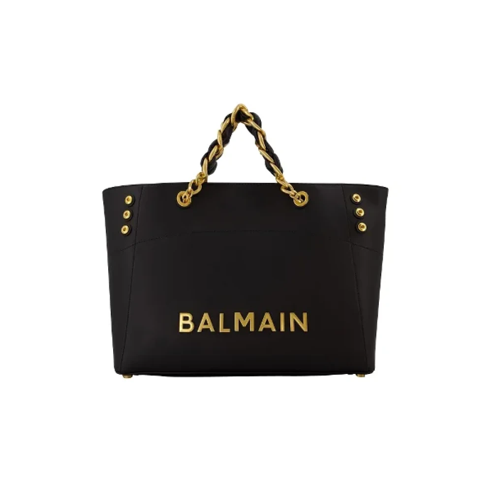Balmain Pre-owned Leather totes Black Dames