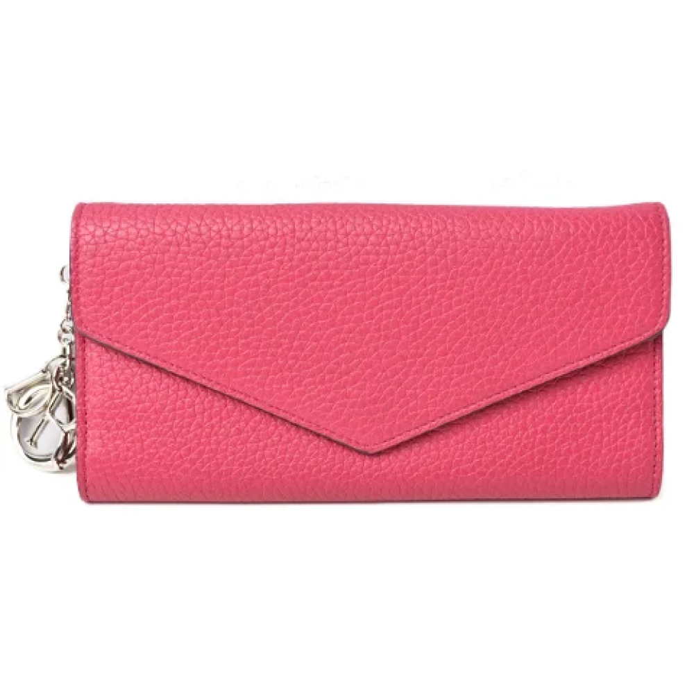 Dior Vintage Pre-owned Leather wallets Pink Dames