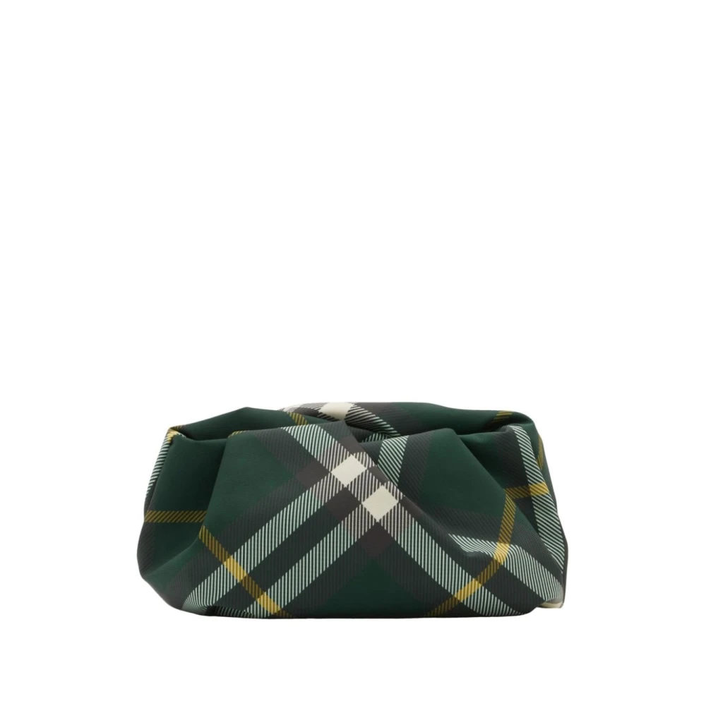 Burberry Groene Geruite Tas met Ruches Green Dames