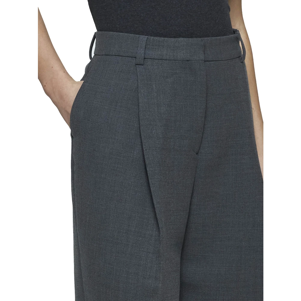 TotêMe Grijze Wollen Broek Gray Dames