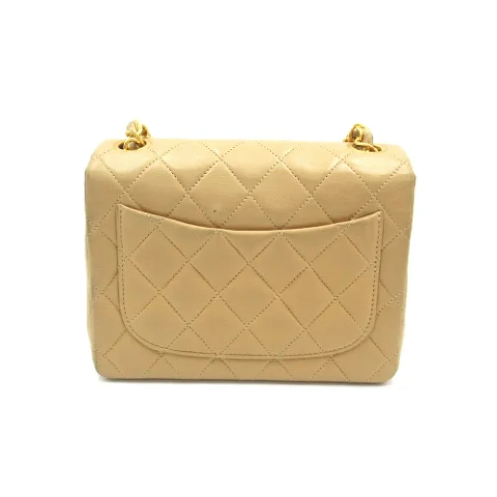 Chanel Vintage Pre-owned Leather shoulder-bags Beige Dames