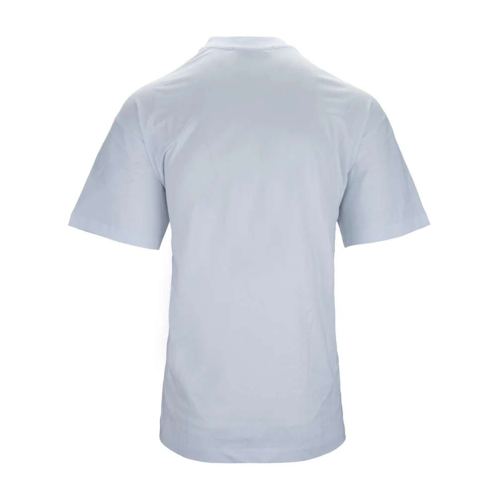 Msgm Heren Grafische Print Katoenen T-Shirt White Heren