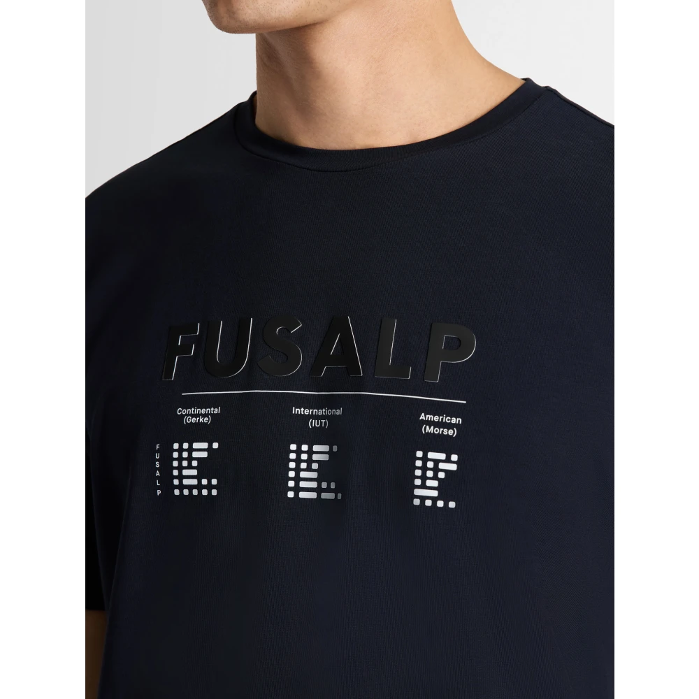 Fusalp Klassieke Morsecode T-shirt Blue Heren