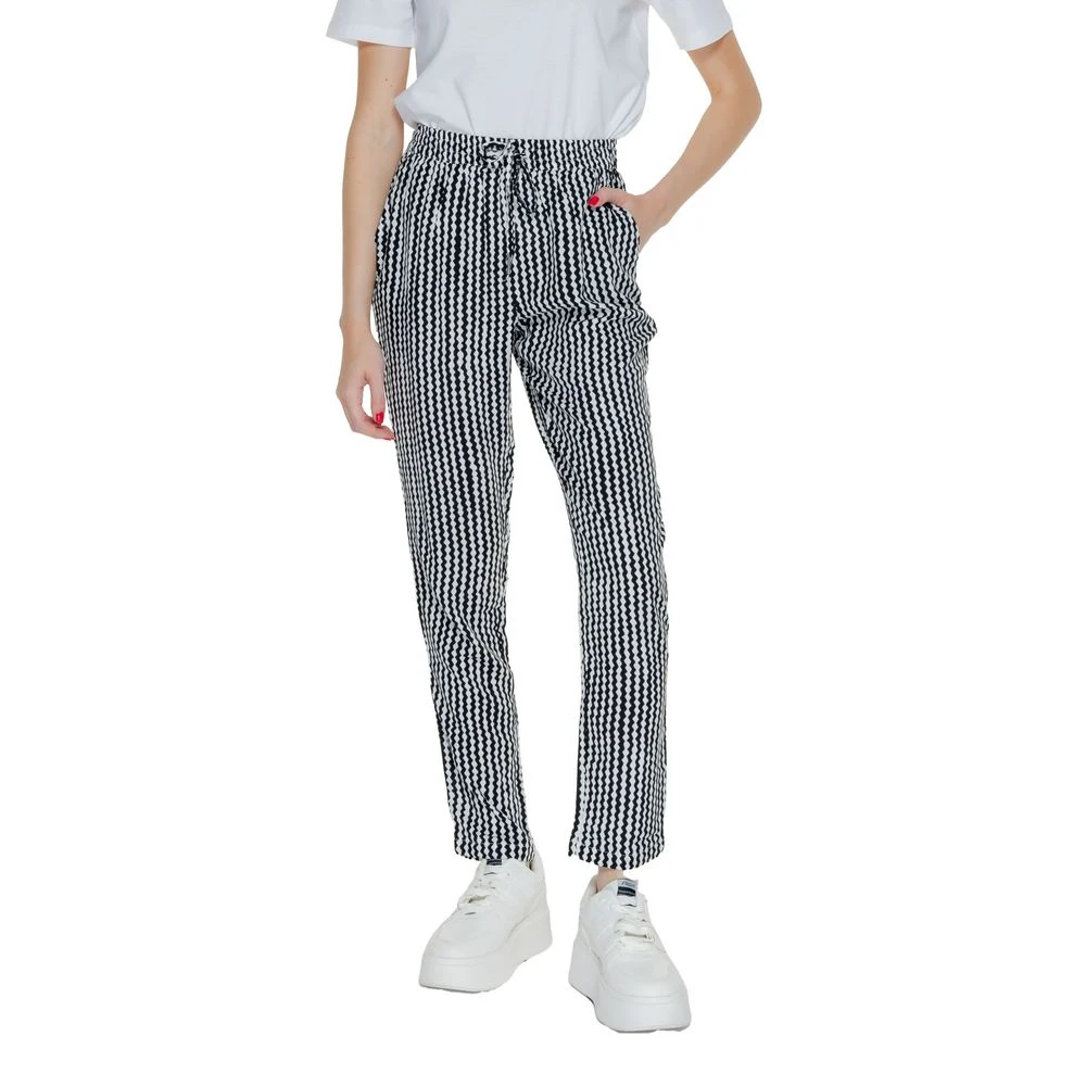 Only Zwarte Viscose Jeans & Broek Multicolor Dames
