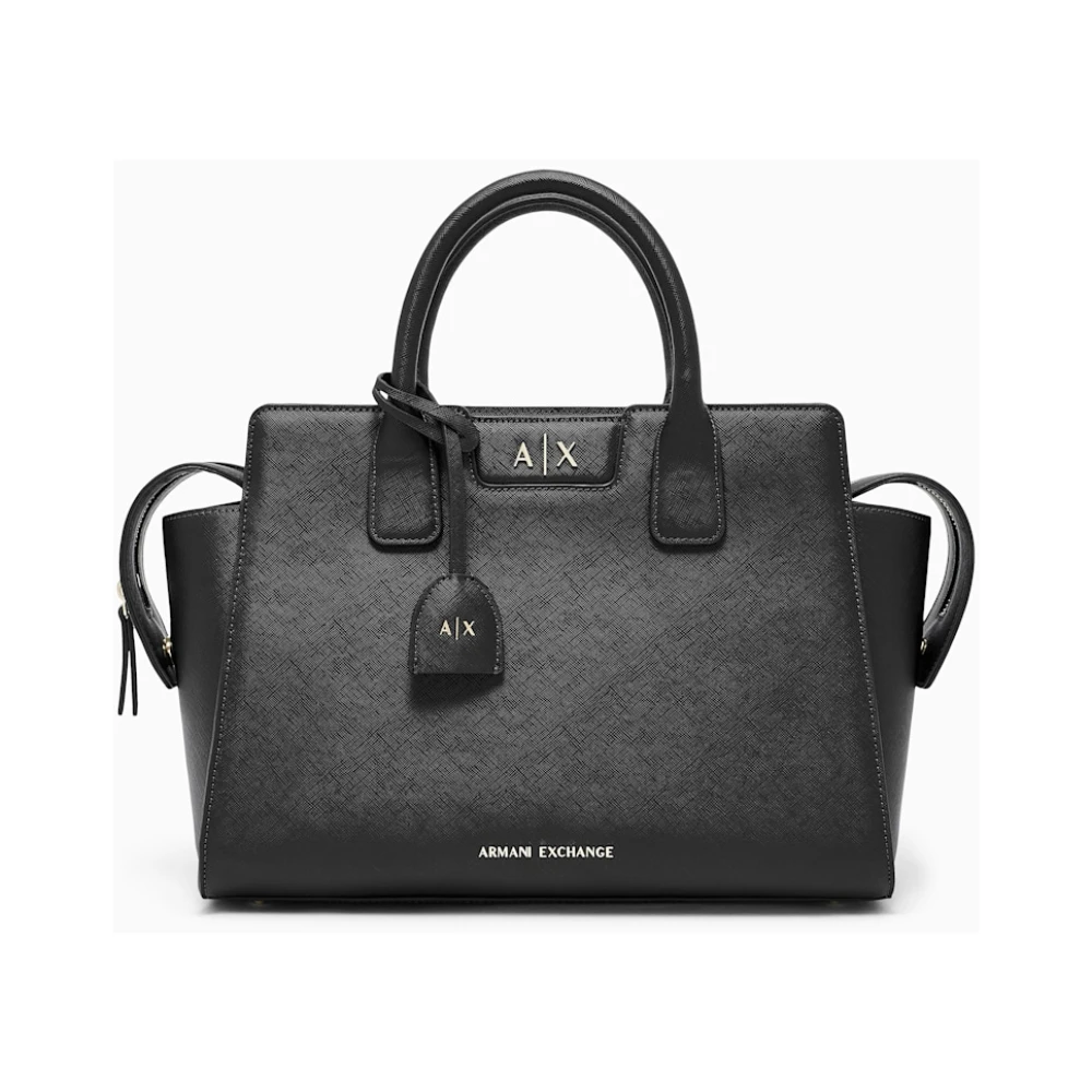 Armani Exchange Borsa Shopping Con Logo E Tracolla Rimovibile - Immagine 4