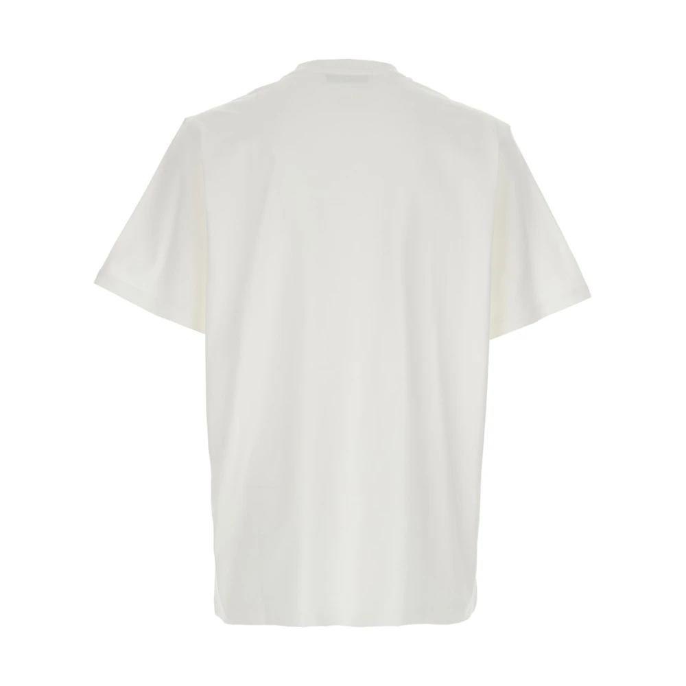 Msgm Wit Crewneck T-shirt met Front Print White Heren
