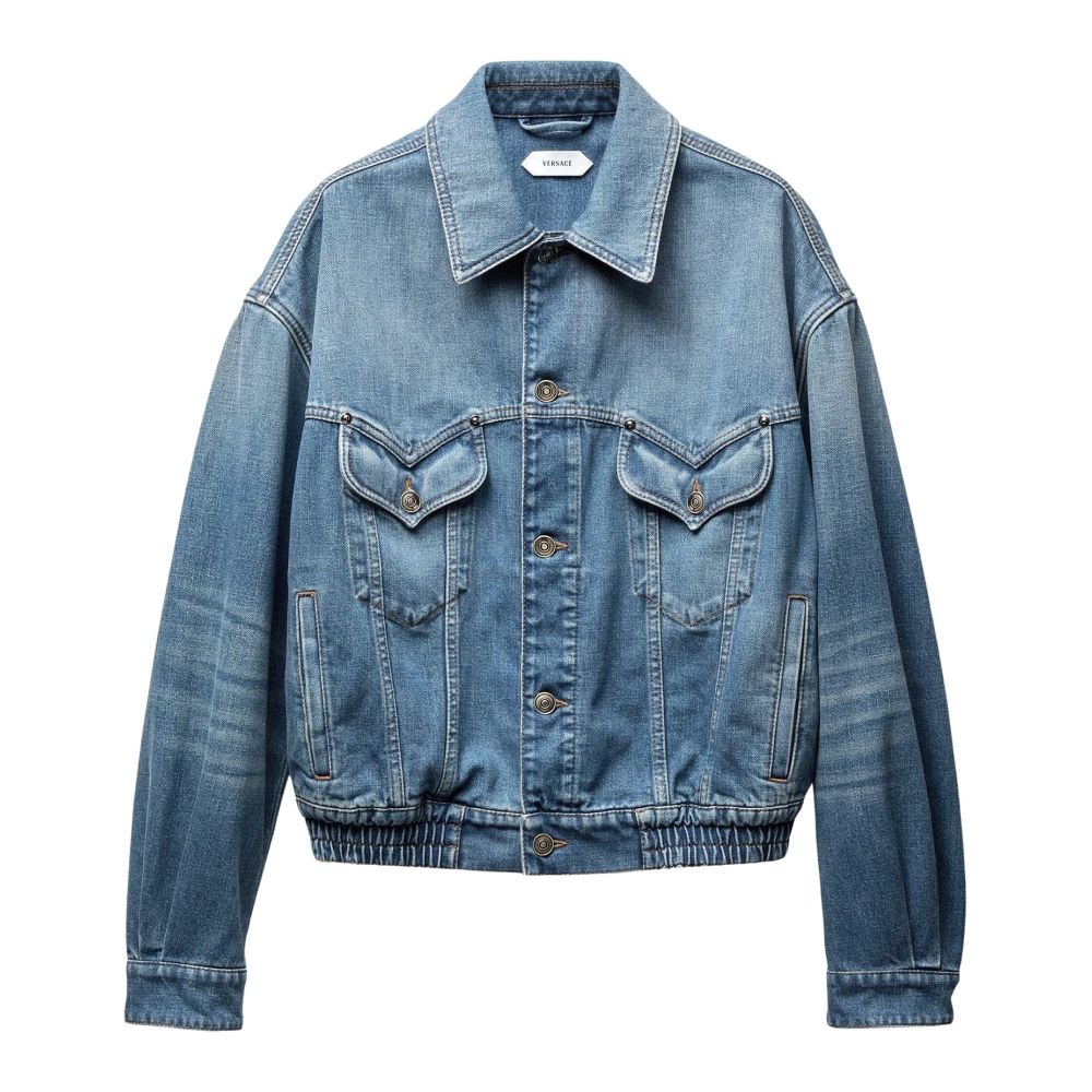 Versace Mujer Azul - Chaqueta De Algodón - Jackets - S - Chaqueta De Algodón