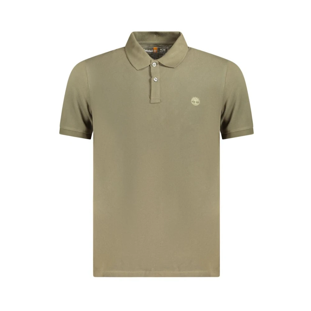 Timberland Men's Green Polo Shirts, M, Cotton Polo Shirt Slim Fit