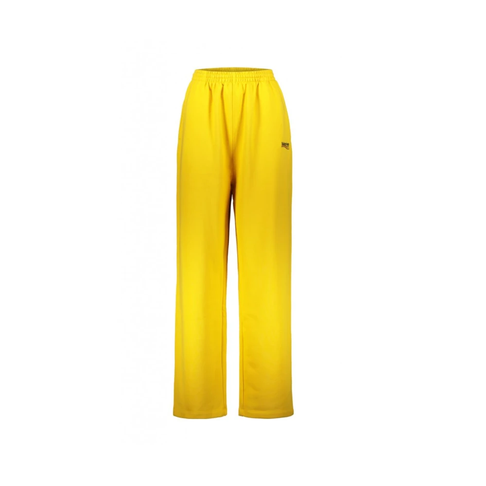 Balenciaga Gele Logo Joggingbroek Yellow Dames
