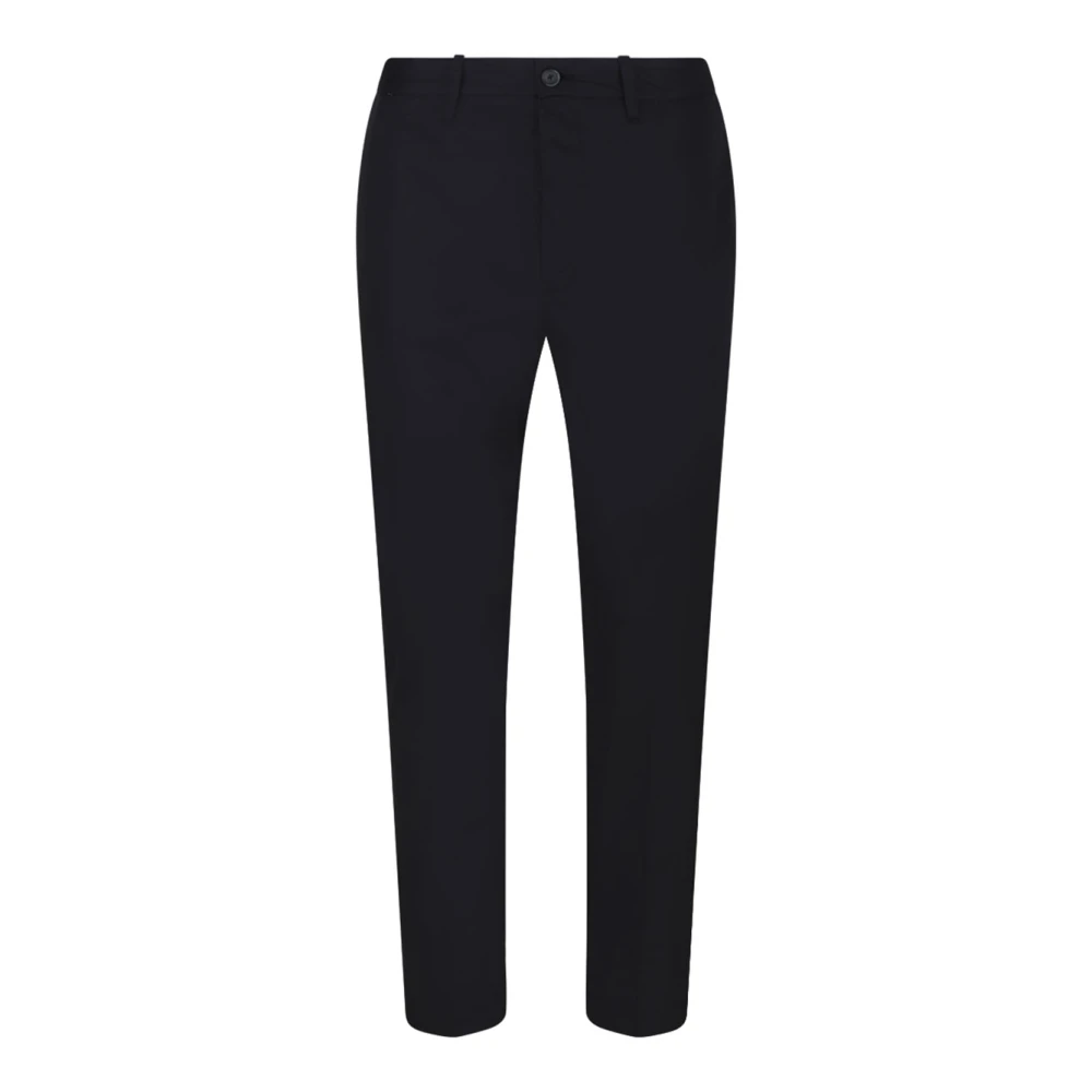 Nine In The Morning Zwarte Chino Broek met Knoopsluiting Black Heren