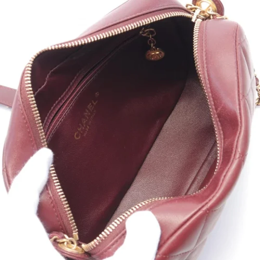 Chanel Vintage Pre-owned Leather shoulder-bags Red Dames