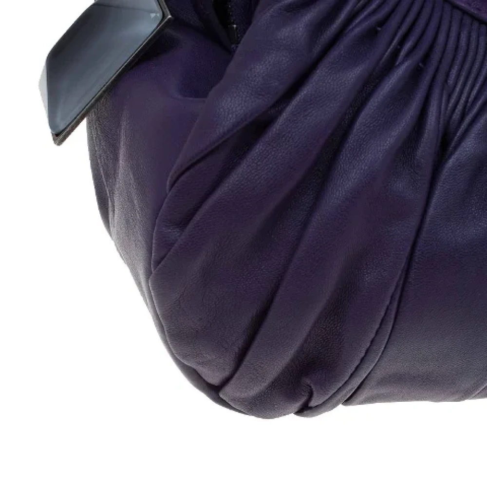 Dior Vintage Pre-owned Leather dior-bags Purple Dames