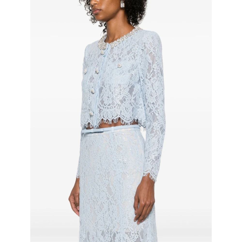 Self Portrait Blauwe Topwear voor Vrouwen Blue Dames