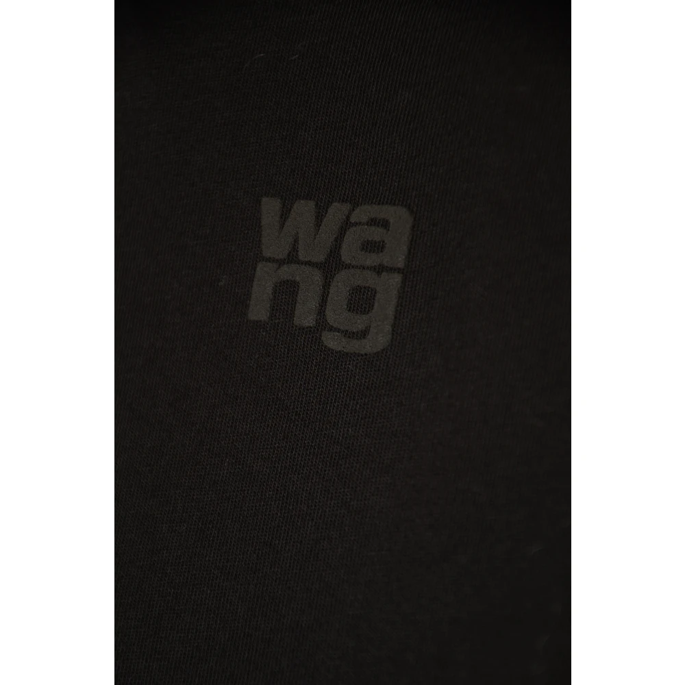 alexander wang Zwarte T-shirts en Polos met Puff Logo Black Dames