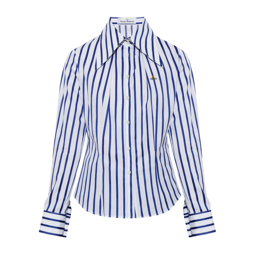 Vivienne Westwood Violin Shirt - Female - Shirts - Blue - S - Blouses & Shirts