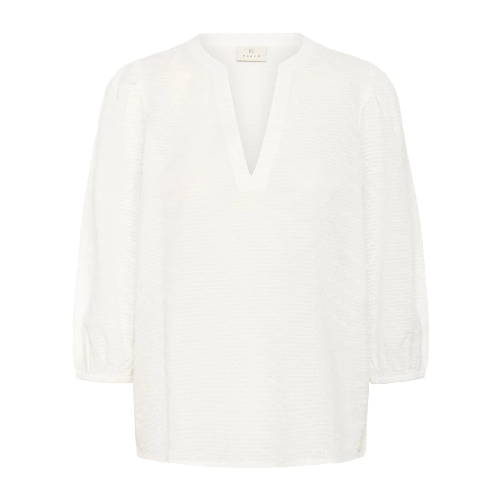 Kaffe Donna Blanc Camicetta A Maniche Lunghe Penelope - Immagine 2