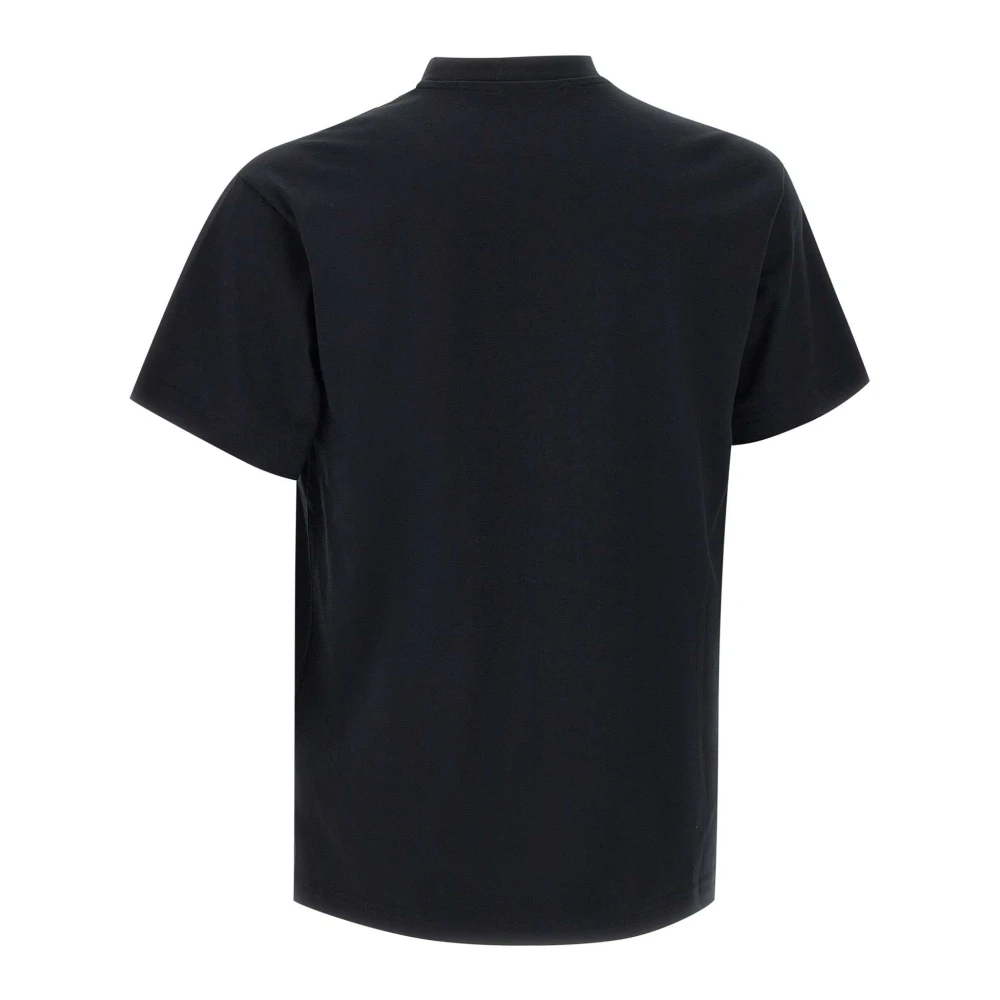 Versace Jeans Couture Zwart Katoenen T-shirt met Logozak Black Heren