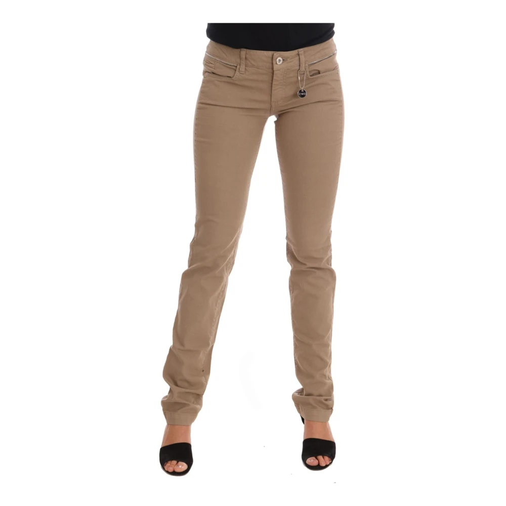 Costume National Donna Beige Super Slim Fit Jeans