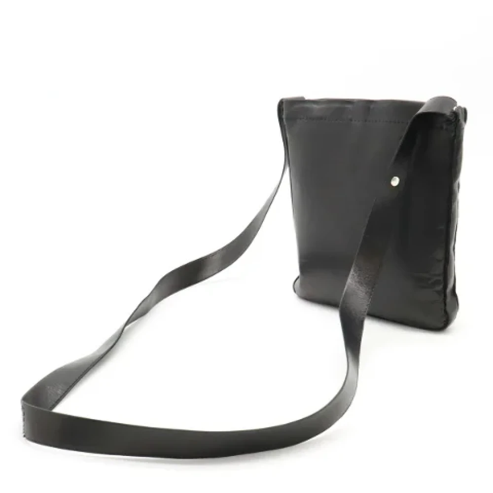 Hermès Vintage Pre-owned Leather shoulder-bags Black Dames