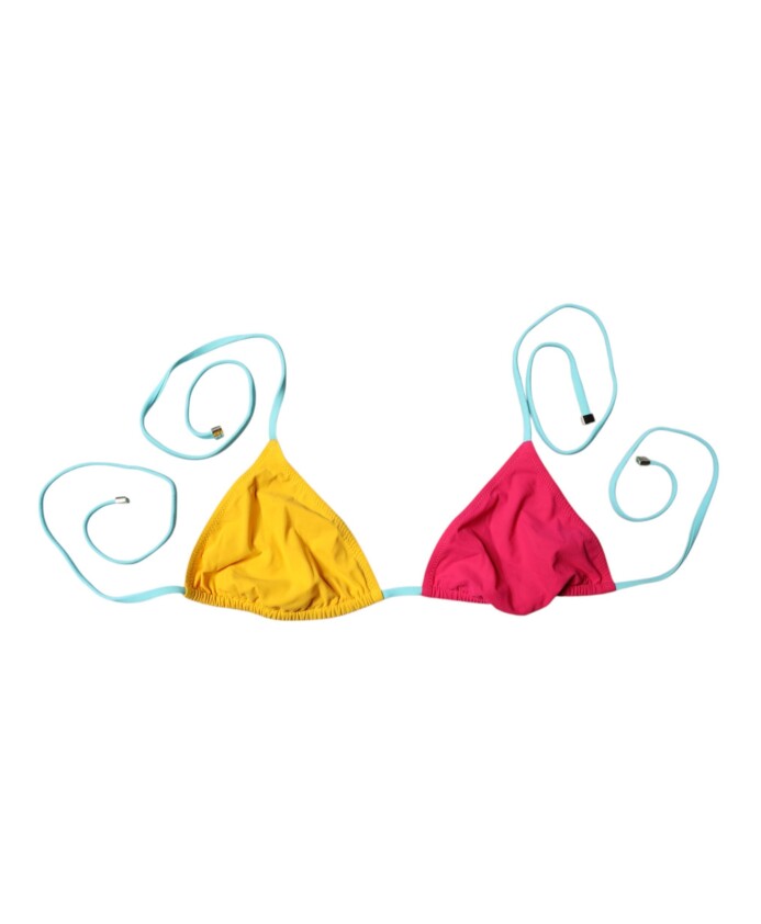 multicolor-halter-beachwear-bikini-top