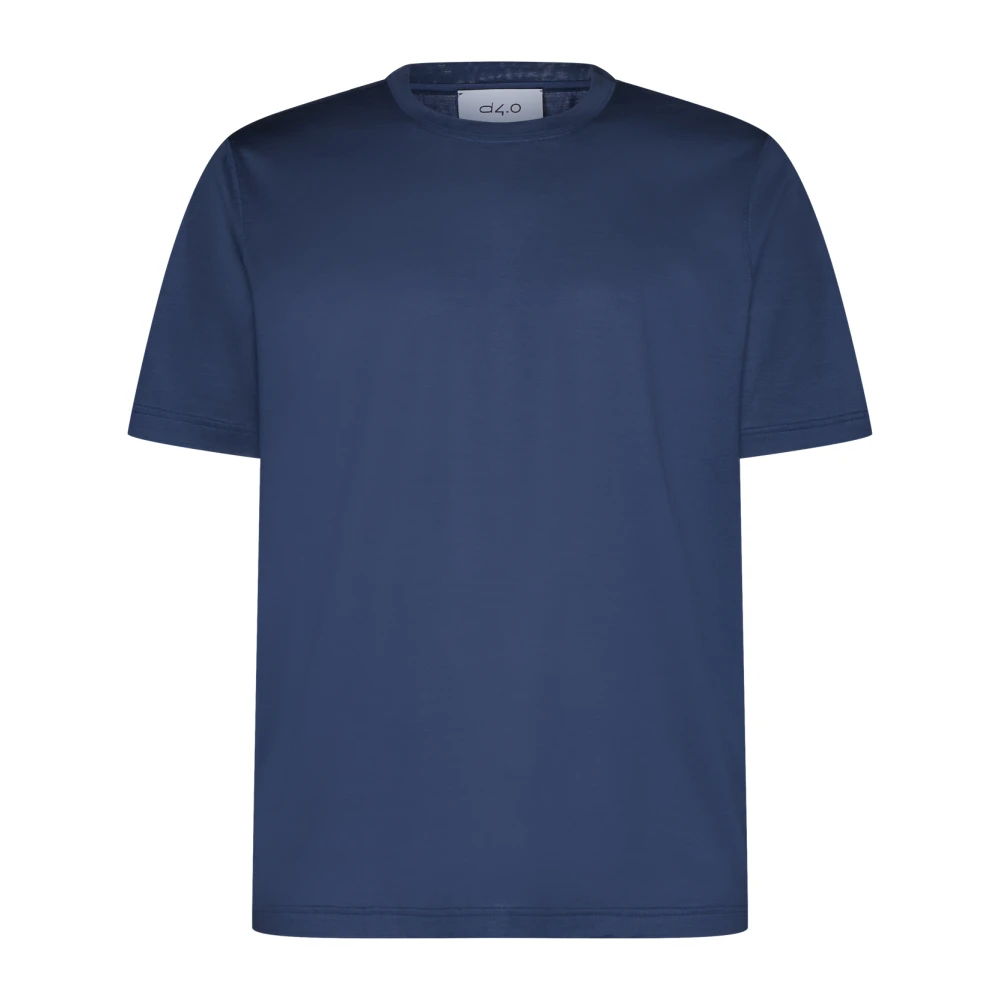 D4.0 Blauwe T-shirts en Polos Blue Heren