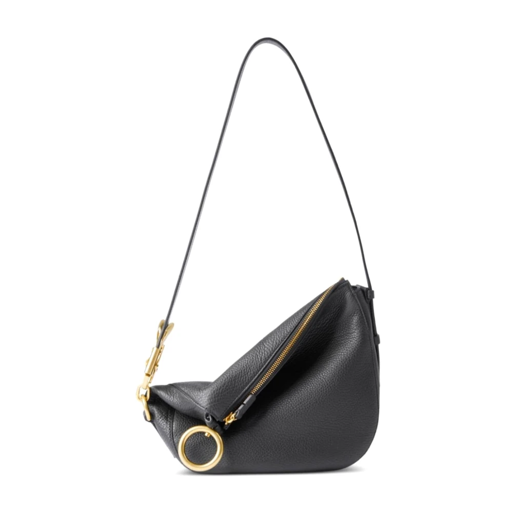 Burberry Leren schoudertas Black Dames