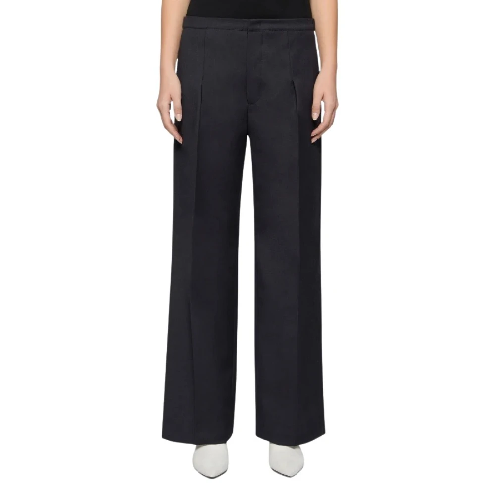 Dondup Wollen gabardine losse Emi broek Blue Dames