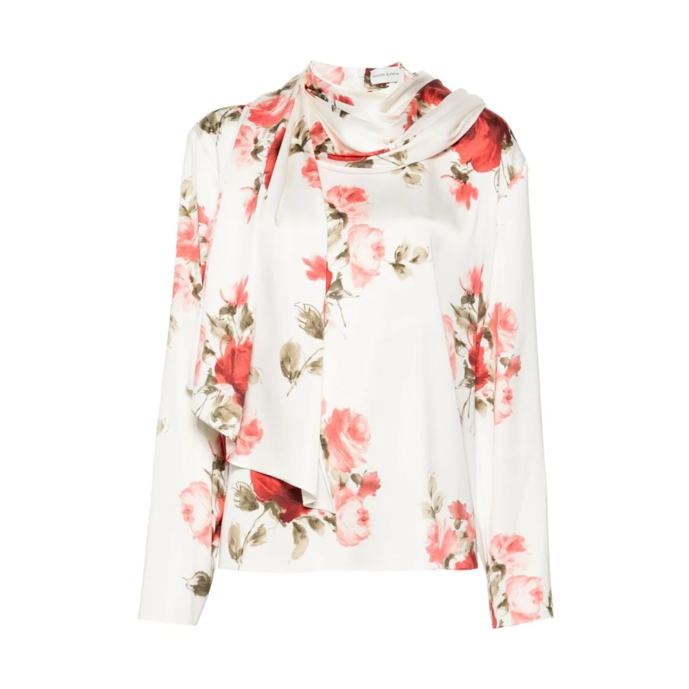 Magda Butrym Bloemenprint Zijde Blend Jurk Multicolor Dames