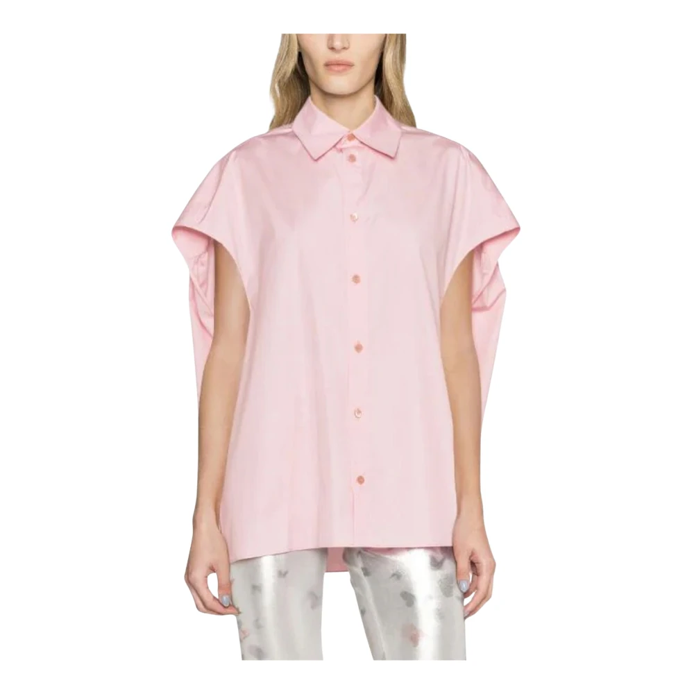 Marni Kvinno Rosa Blusar & Skjortor Dam, S, Bomull, Oversized Skjorta