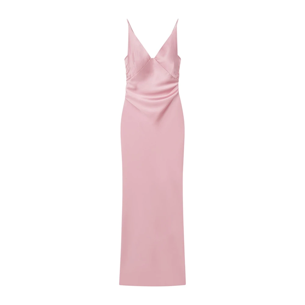 Nanushka Women's Pink Coeus Slip Satin Maxi Dress