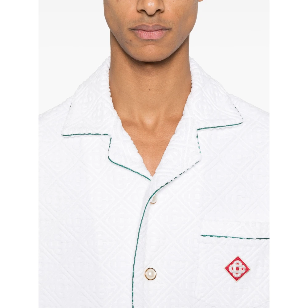 Casablanca Wit Overhemd met Logopatch White Heren