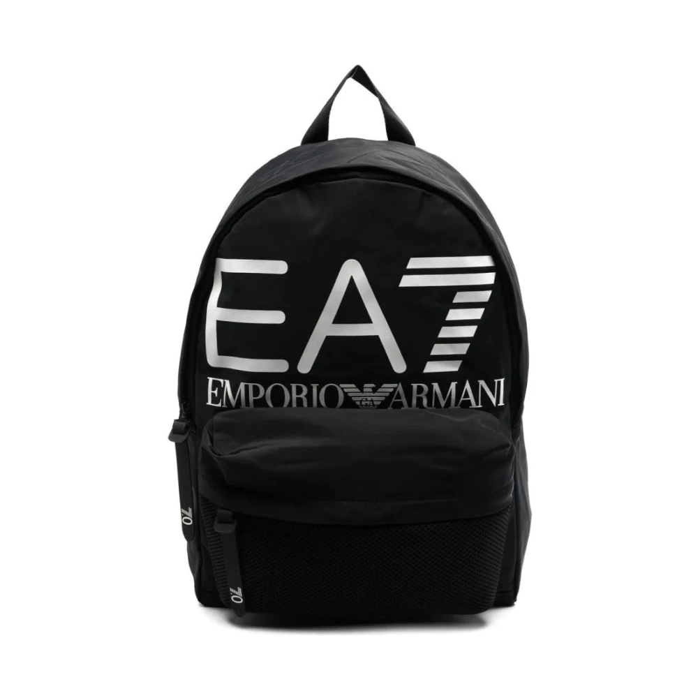 Emporio Armani Ea7 Women's Black Logo Casual Backpack - Backpacks - One Size - Bags