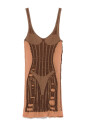 chocolate-brown-sleeveless-dress-with-sheer-panels