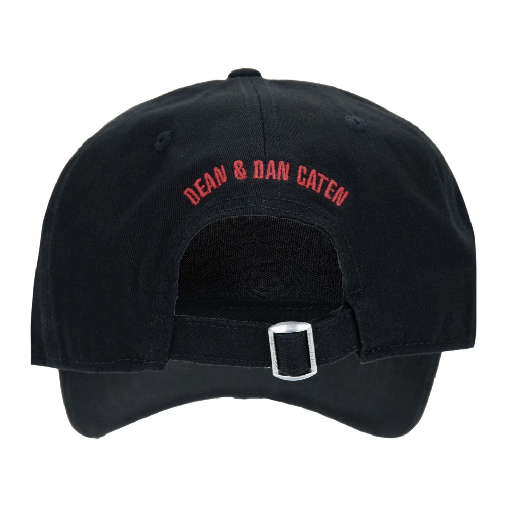 Dsquared2 Geborduurde Baseball Cap met Verstelbare Sluiting Black Unisex