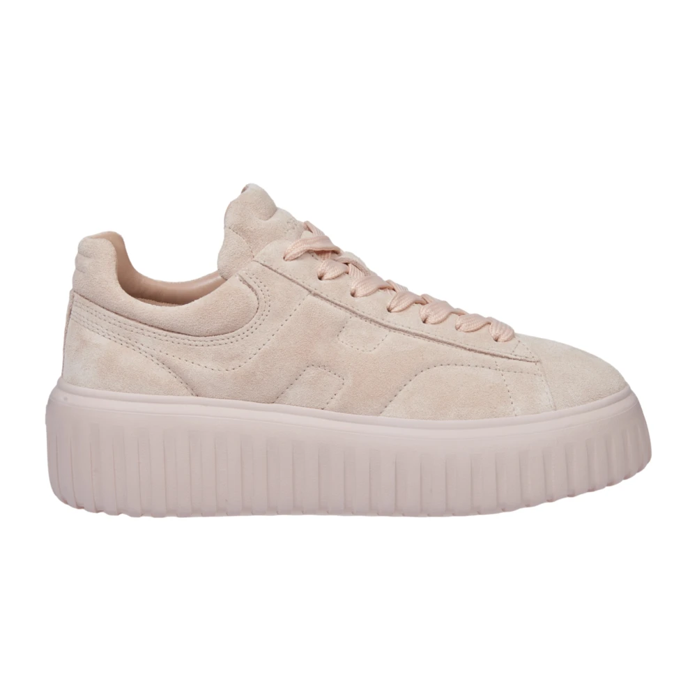 Hogan Sneakers met reliëf zij H Dames Schoenen Roze