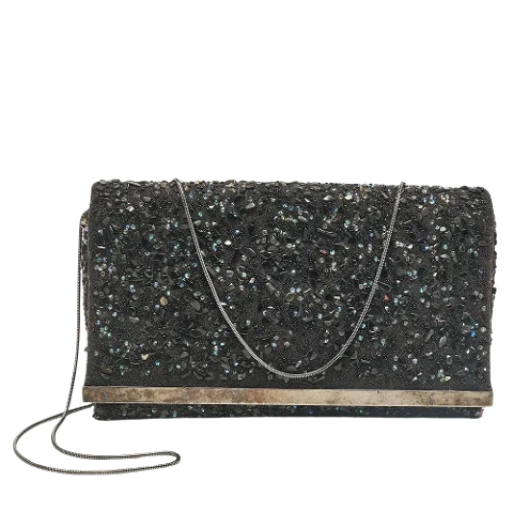 Carolina Herrera Pre-owned Fabric clutches Black Dames