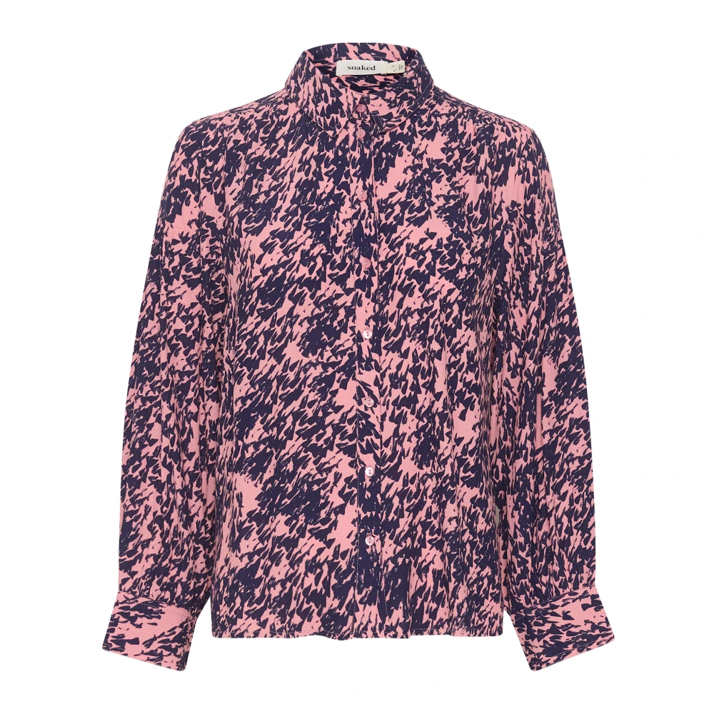 Soaked in Luxury Elegante Blouse met Kleurrijk Print Pink Dames