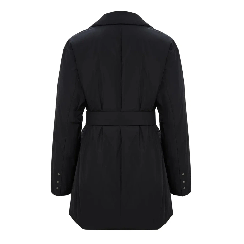 Cesare Gaspari Gebelde Gewatteerde Blazer Zwart Black Dames