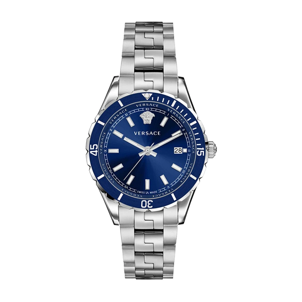Versace Men's Blue Elegant Dial Stainless Steel Watch