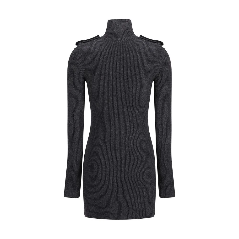 alexander mcqueen Geribbeld wollen mini-jurk Gray Dames